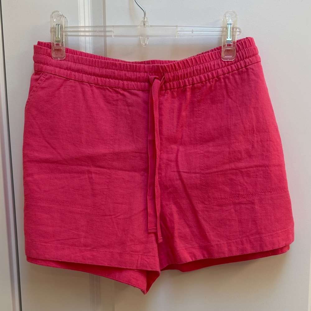 J. Crew Vibrant Pink Cotton Shorts Size Large